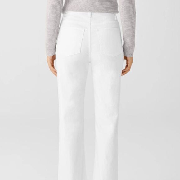 Eileen Fisher Organic Cotton Denim Straight Slim Jean Pants Pink Womens Size 8 - Picture 10 of 10